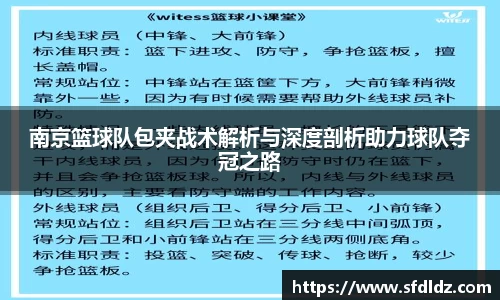 南京篮球队包夹战术解析与深度剖析助力球队夺冠之路